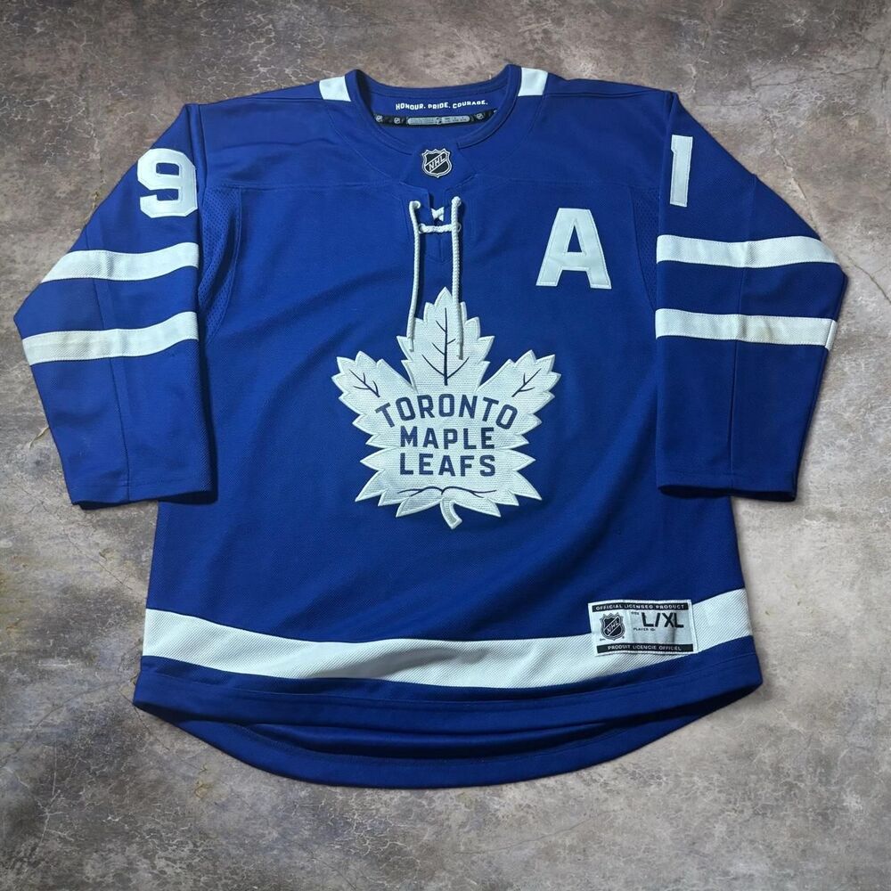 Toronto Maple Leafs John Tavares Jersey Mens Large M/L Blue NHL Hockey